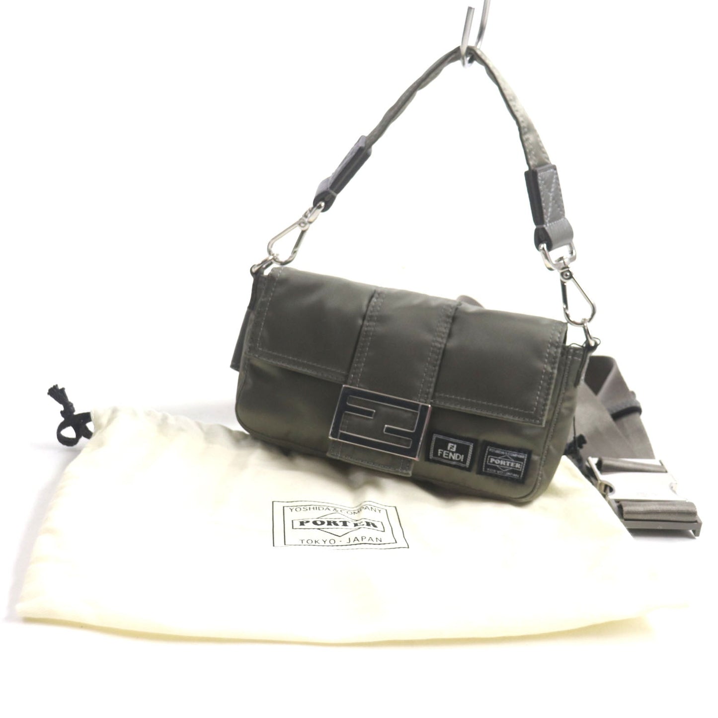 Fendi Porter Nylon Leather Mini Phone Case Bag