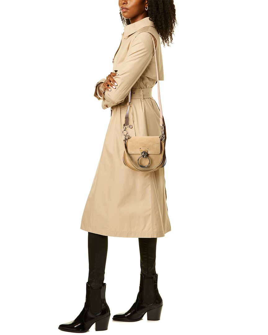 Chloe Tess Small Suede & Leather Shoulder Bag