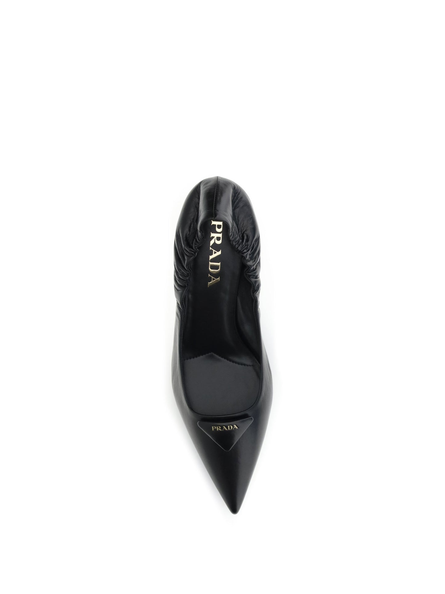Prada Women Leather Logo Pumps