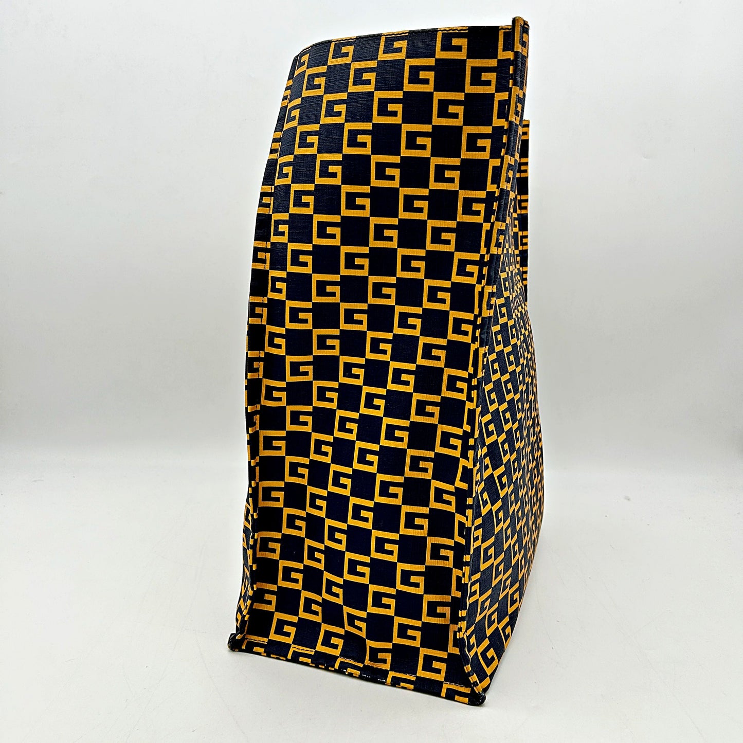 Gucci Blue/Yellow GG Supreme Coated Canvas Square G Tote LA19850