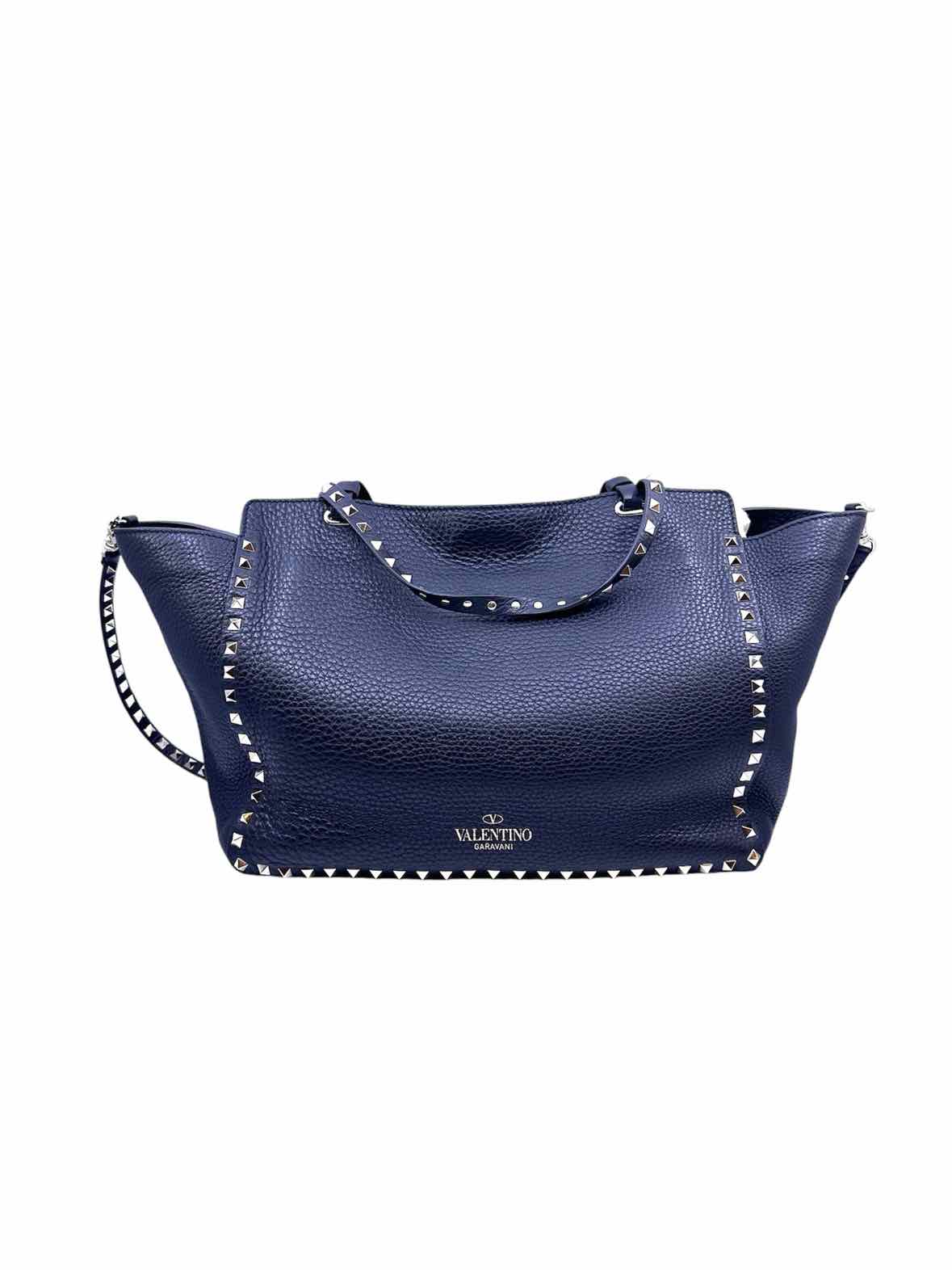 VALENTINO Black Leather Pebble Tote