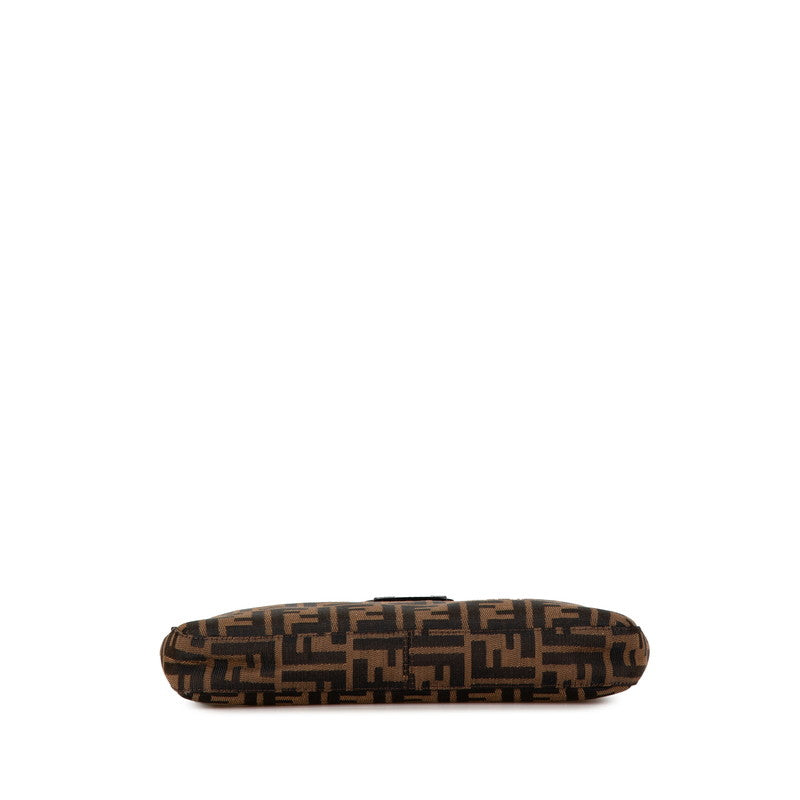 Fendi Zucca Canvas Leather Shoulder Bag