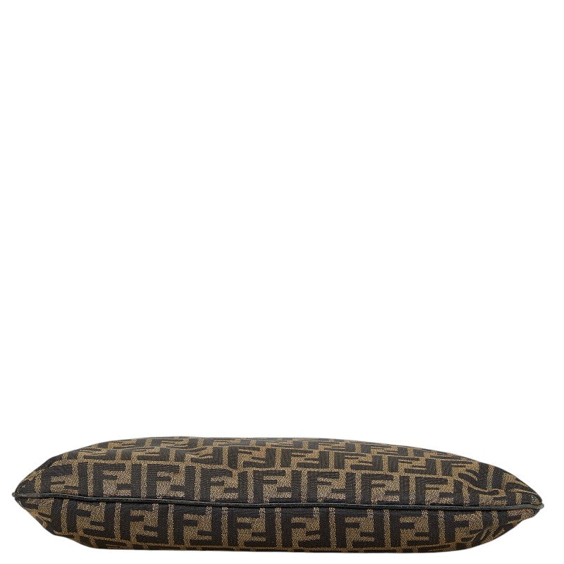 Fendi Zucca Canvas Leather Shoulder Bag