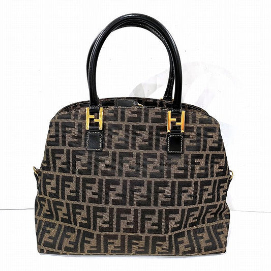 Fendi Zucca Canvas Handbag Brown