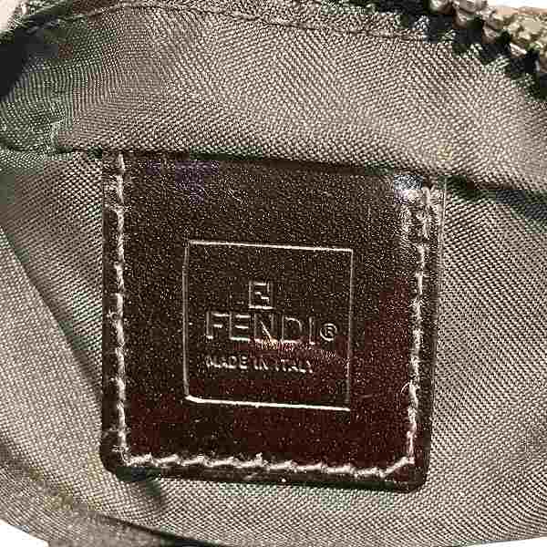 Fendi Nylon Leather Pouch Shoulder Bag