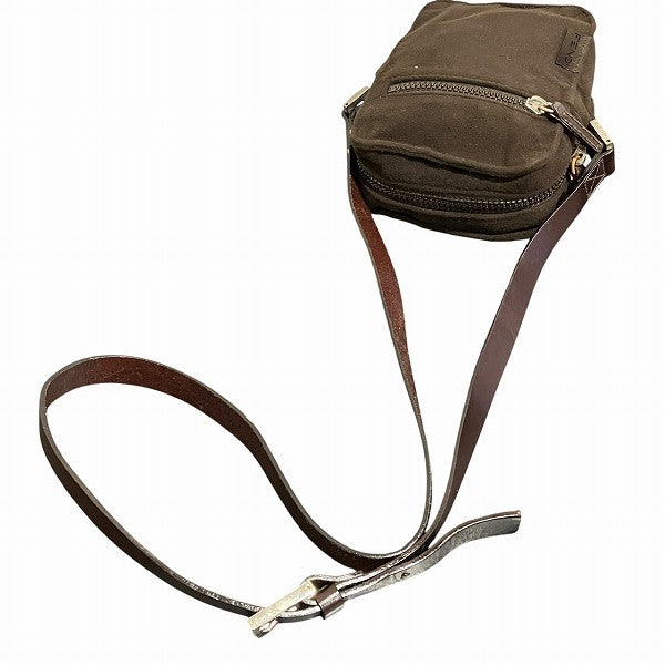 Fendi Nylon Leather Pouch Shoulder Bag