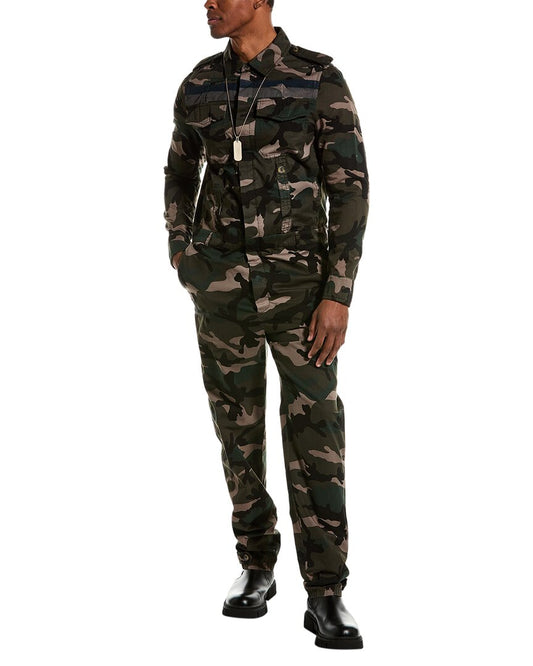 Valentino Mens Jumpsuit, 44, Green Regular L Green