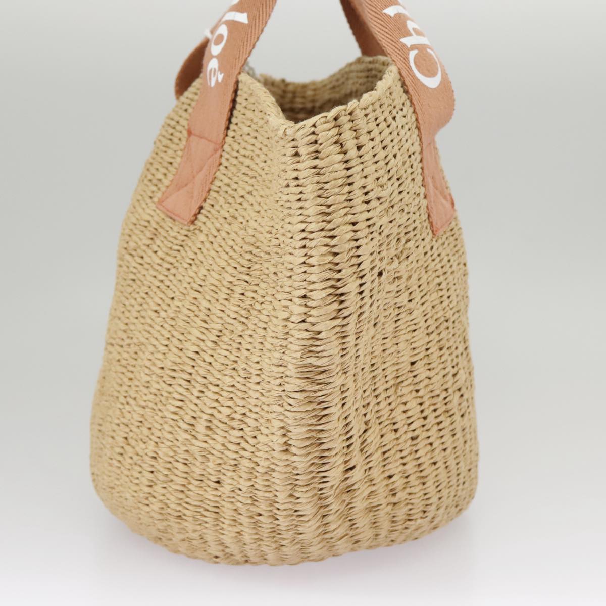 Chloe Hand Bag Straw Beige 102206