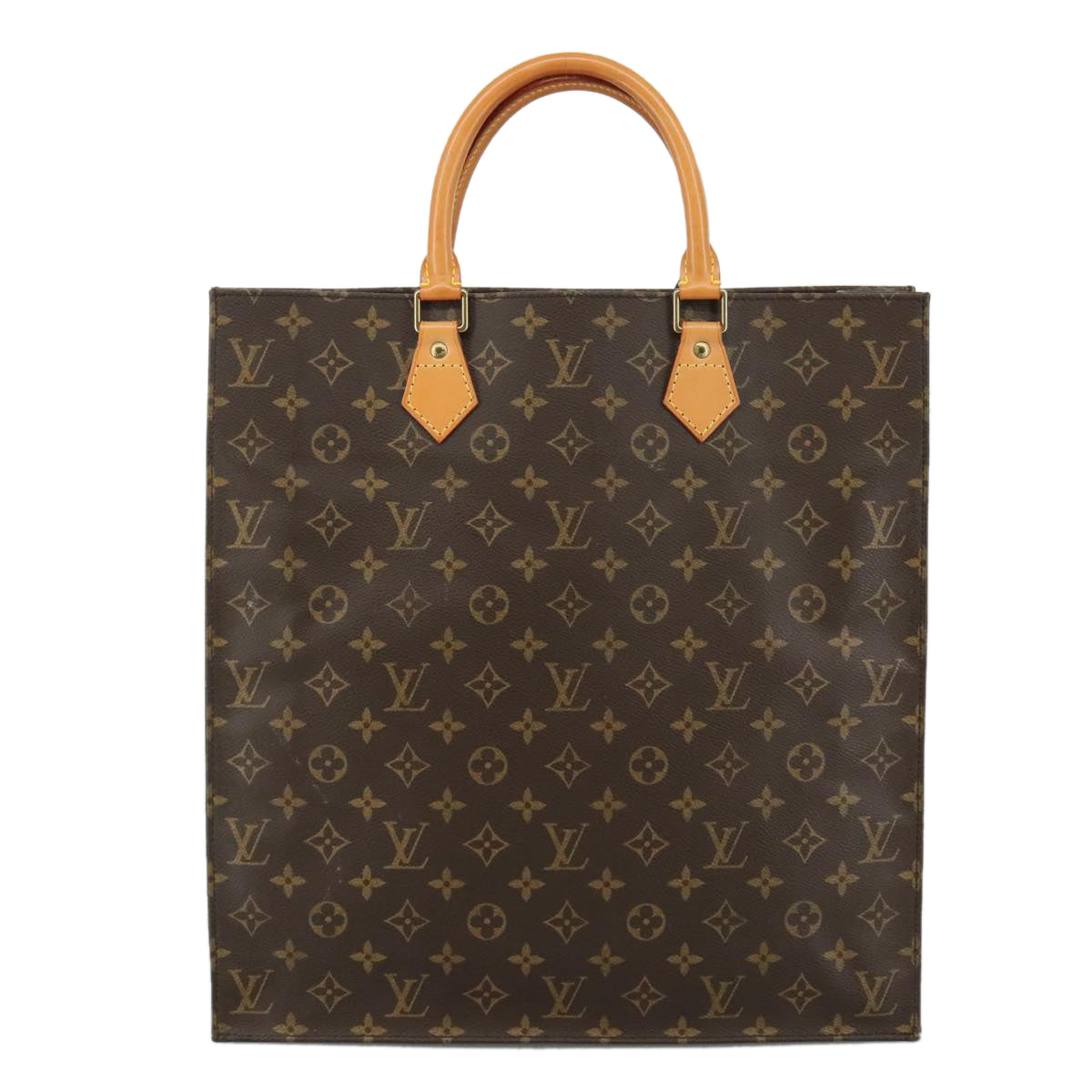 LOUIS VUITTON Monogram Sac Plat Hand Bag M51140 LV 105478