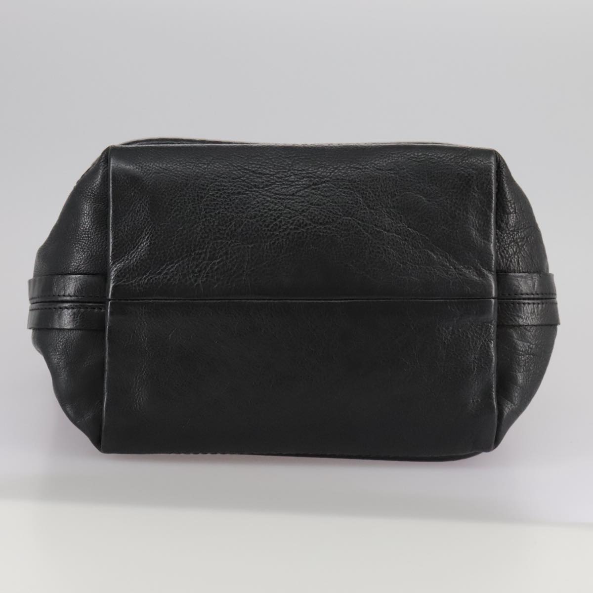 Chloe Paraty Hand Bag Leather Black Gold 106891
