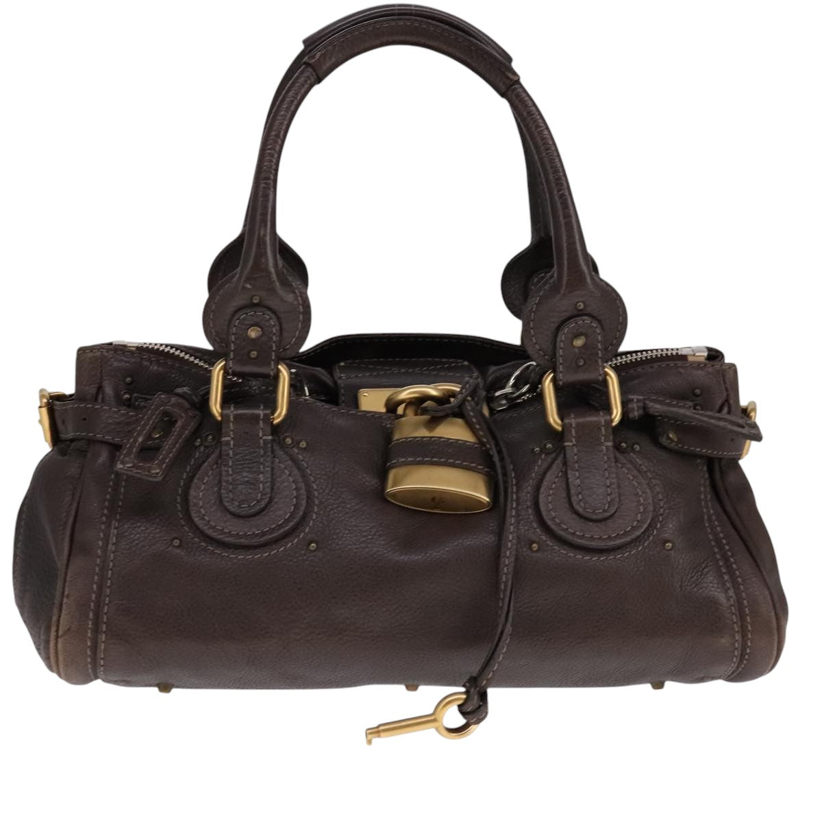Chloe Paddington Hand Bag Leather Brown 108185