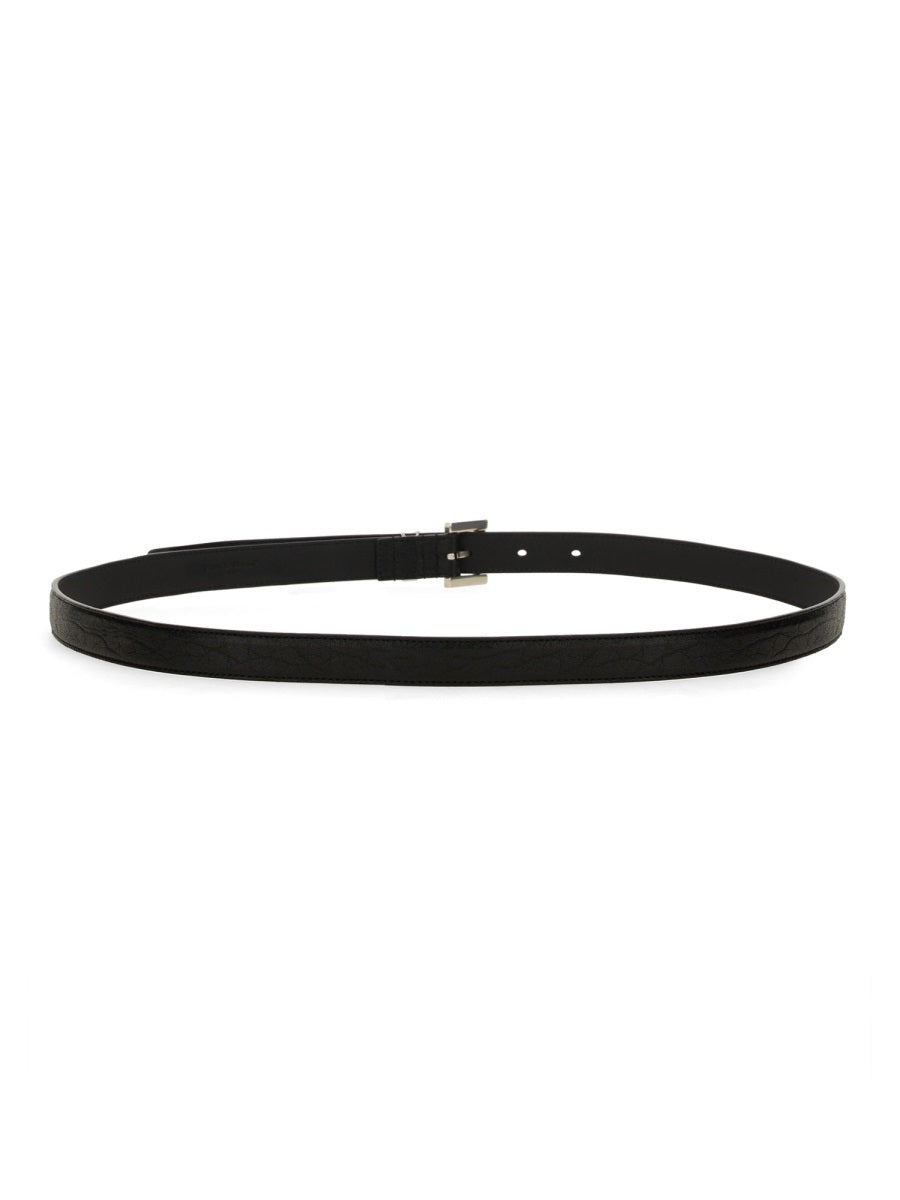 Saint Laurent Men Cintura Cassandre Sottile