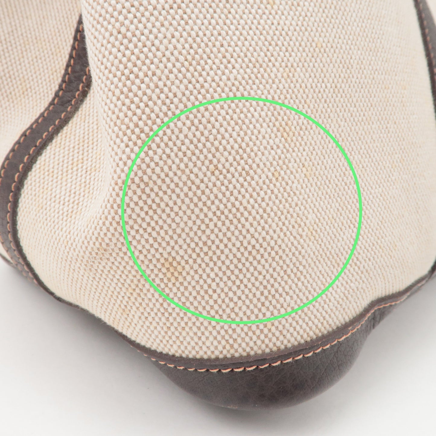 HERMES Garden Party Toile Ash Leather PM 髫ィ繝サ・ス・。 I Stamped Beige