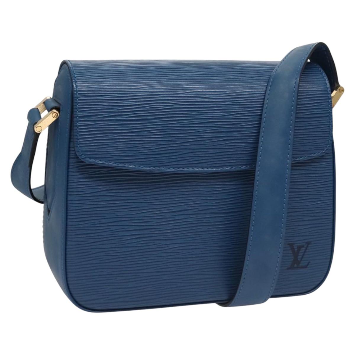LOUIS VUITTON Epi Bushi Shoulder Bag Blue LV 110082