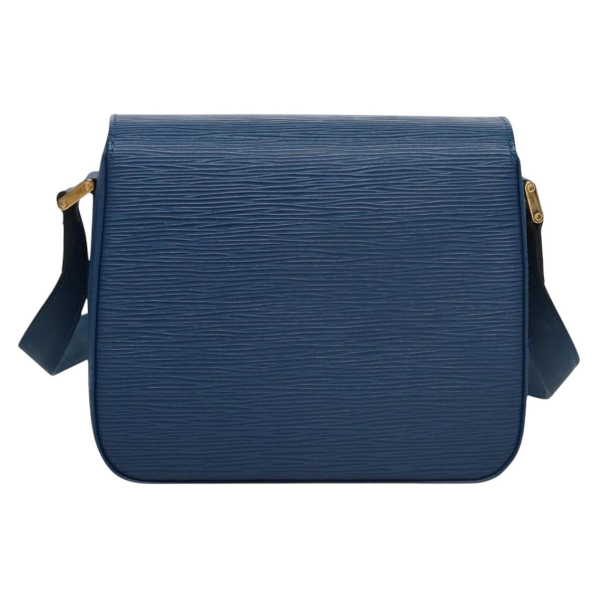 LOUIS VUITTON Epi Bushi Shoulder Bag Blue LV 110082