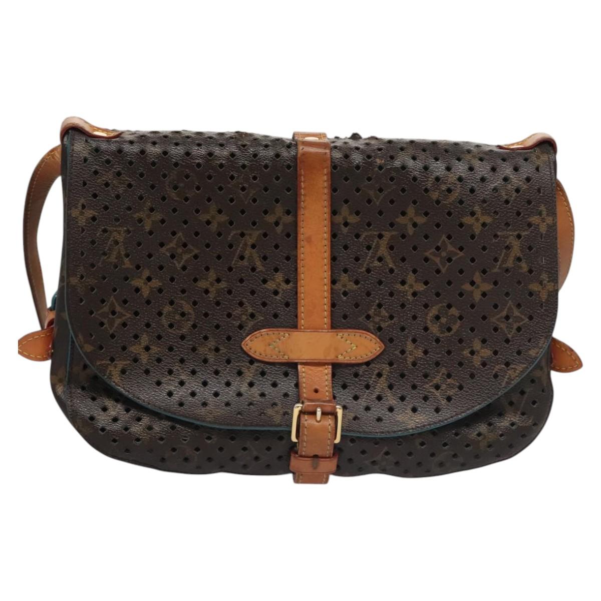 LOUIS VUITTON Monogram Perfo Saumur 30 Shoulder Bag M93998 LV 110153
