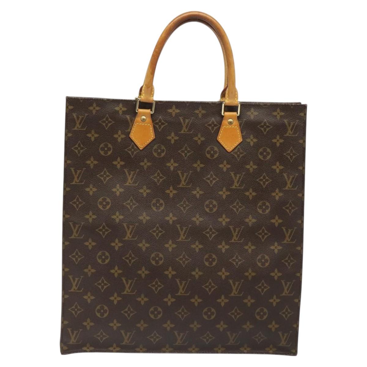 LOUIS VUITTON Monogram Sac Plat Hand Bag M51140 LV 110265