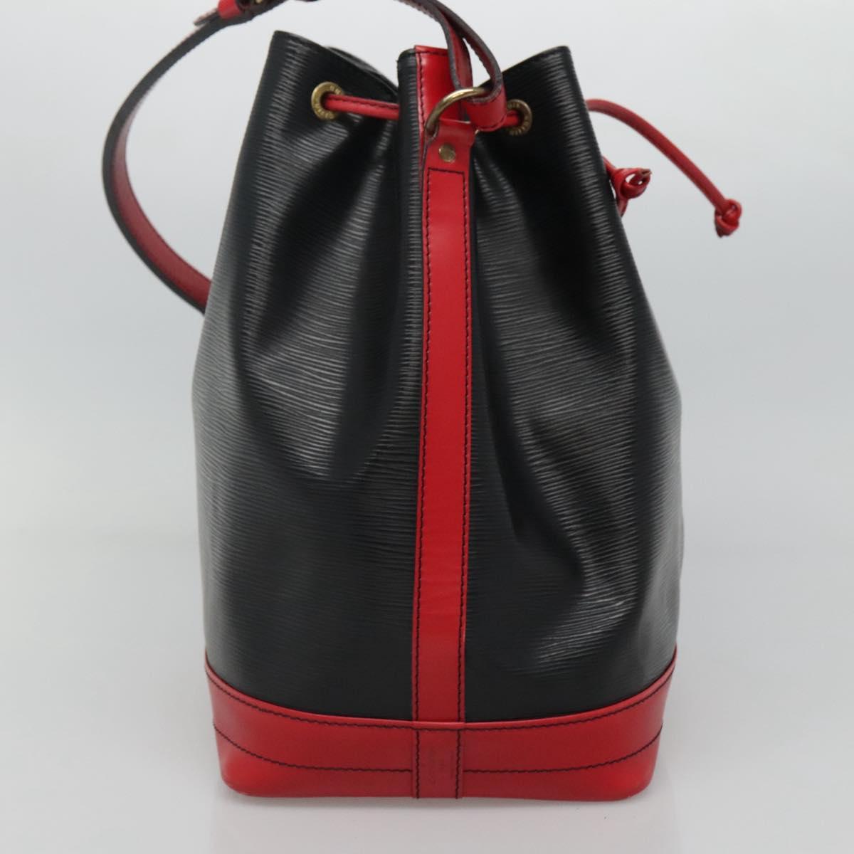 LOUIS VUITTON Epi Noe Shoulder Bag Bicolor Black Red M44017 LV 110373