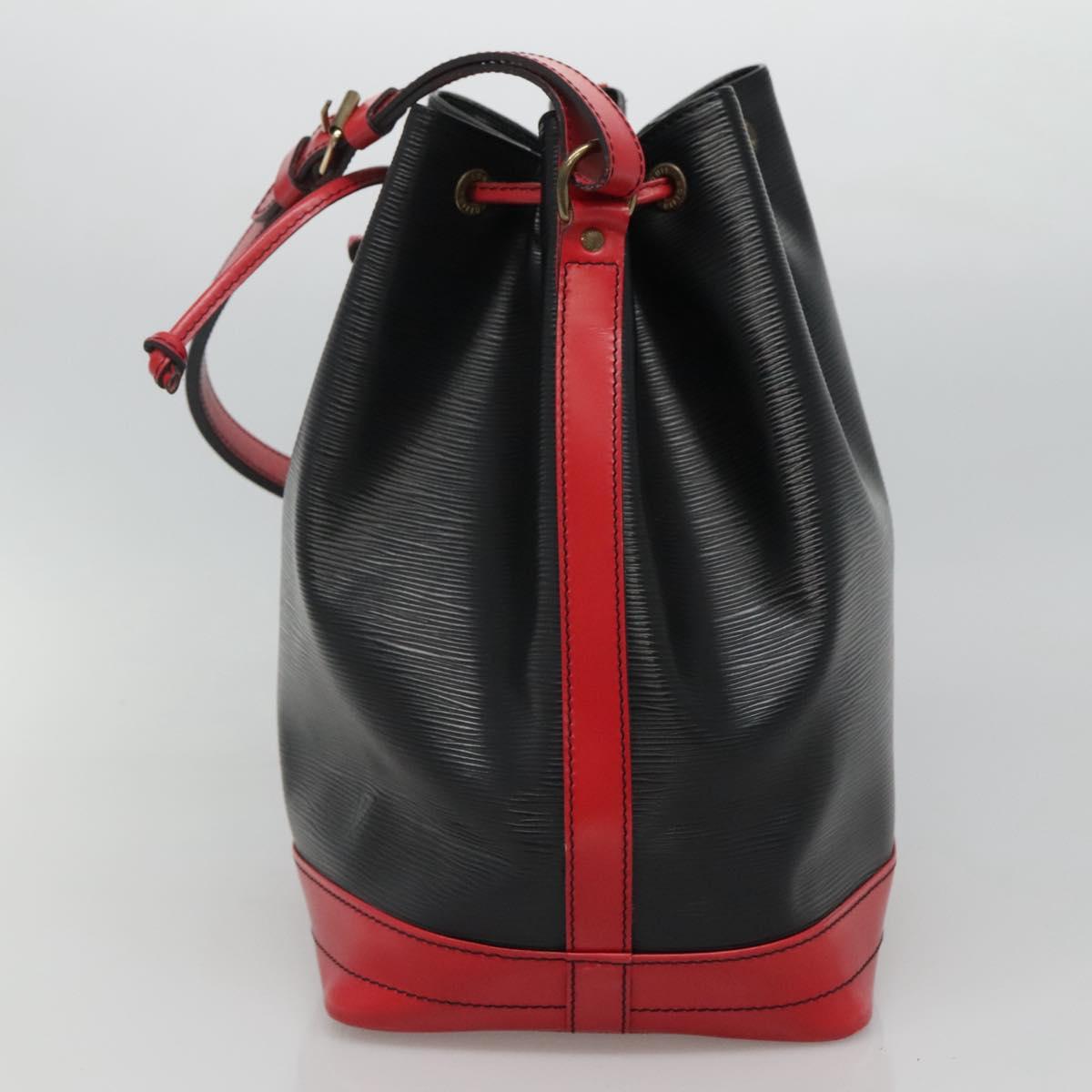 LOUIS VUITTON Epi Noe Shoulder Bag Bicolor Black Red M44017 LV 110373