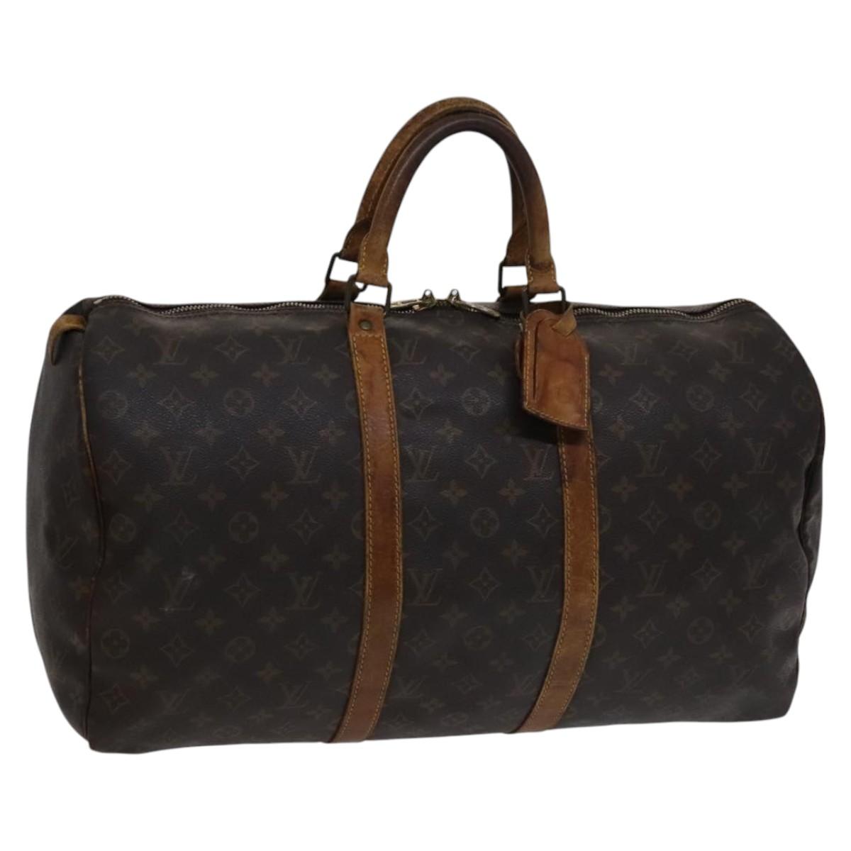 LOUIS VUITTON Monogram Keepall 50 Boston Bag M41426 LV 110382