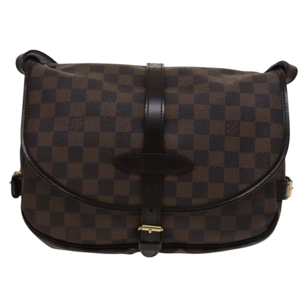 LOUIS VUITTON Damier Ebene Saumur 30 Shoulder Bag N48081 LV 110397