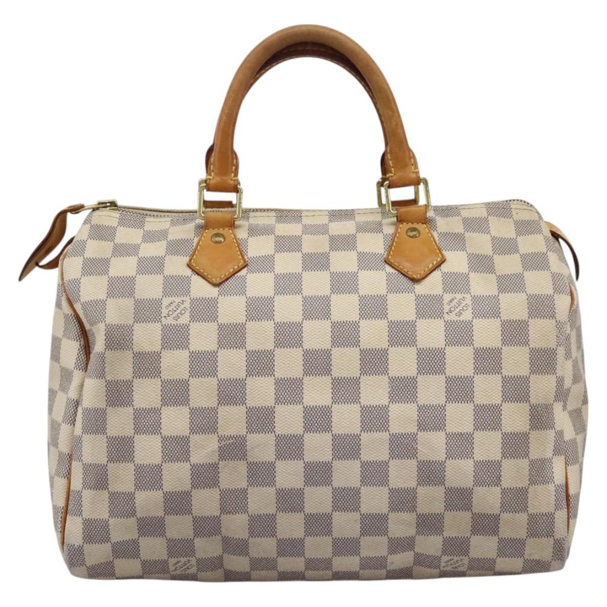 LOUIS VUITTON Damier Azur Speedy 30 Hand Bag N41533 LV 110399