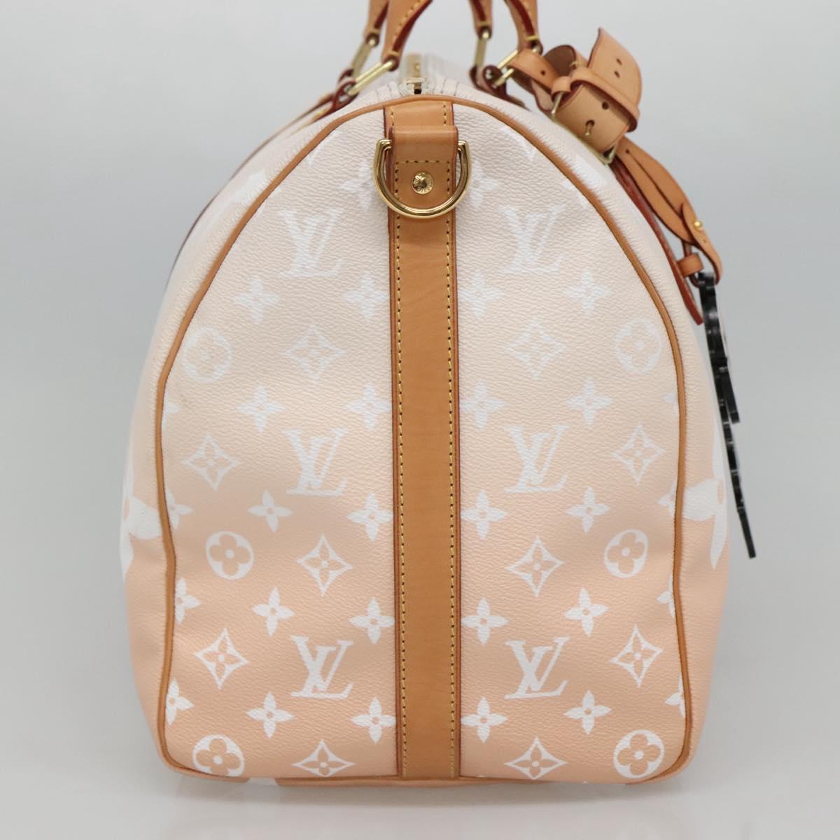LOUIS VUITTON Monogram Giant Keepall Bandouliere 45 Bag Pink LV 110446SA