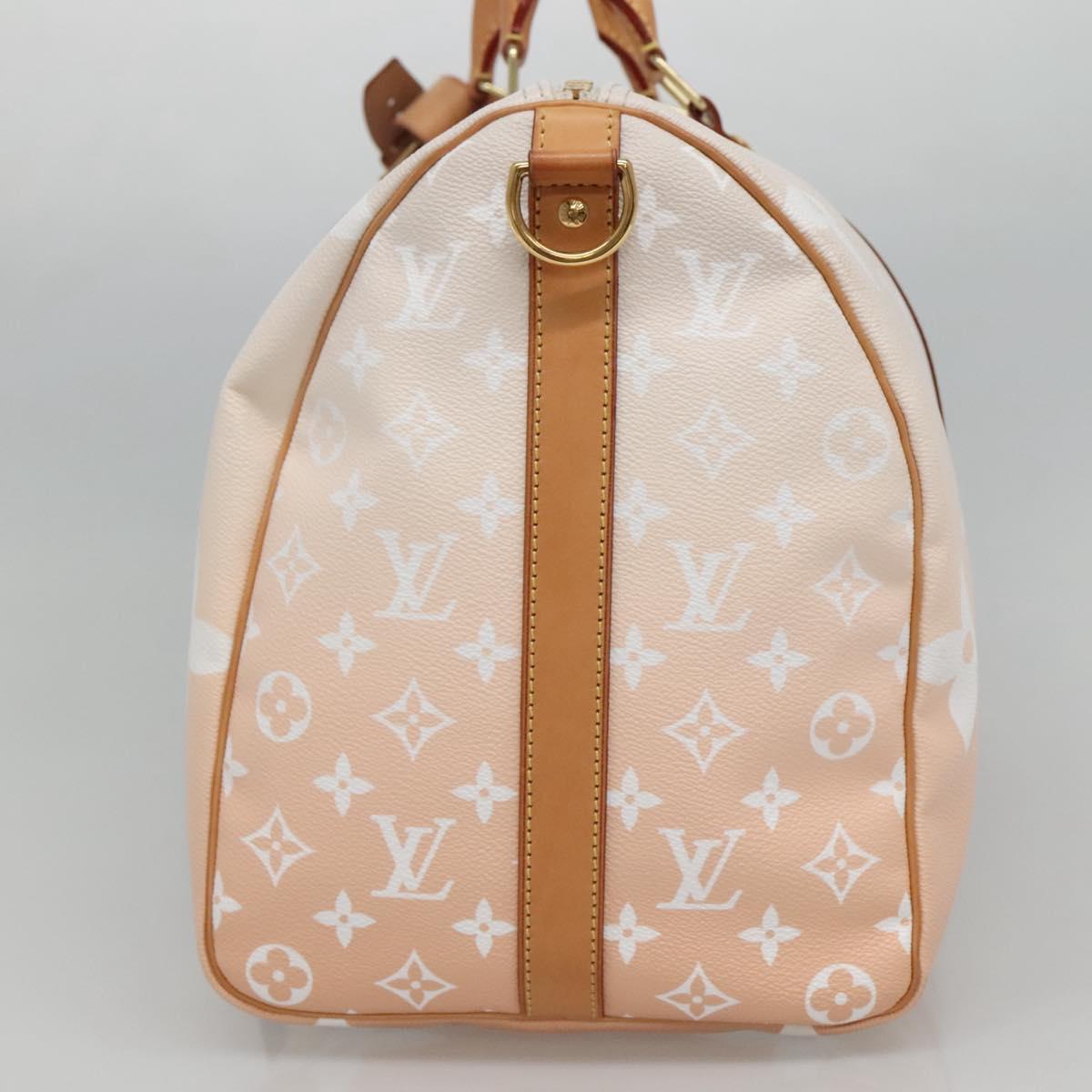 LOUIS VUITTON Monogram Giant Keepall Bandouliere 45 Bag Pink LV 110446SA
