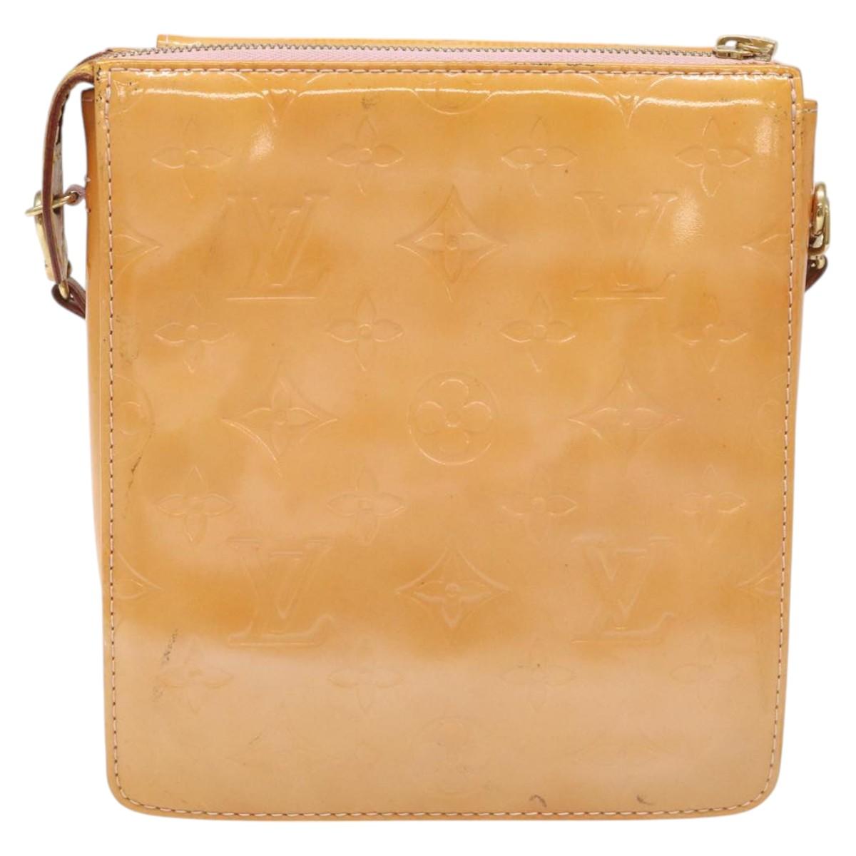 LOUIS VUITTON Monogram Vernis Motto Pouch Marshmallow Pink M91312 110524