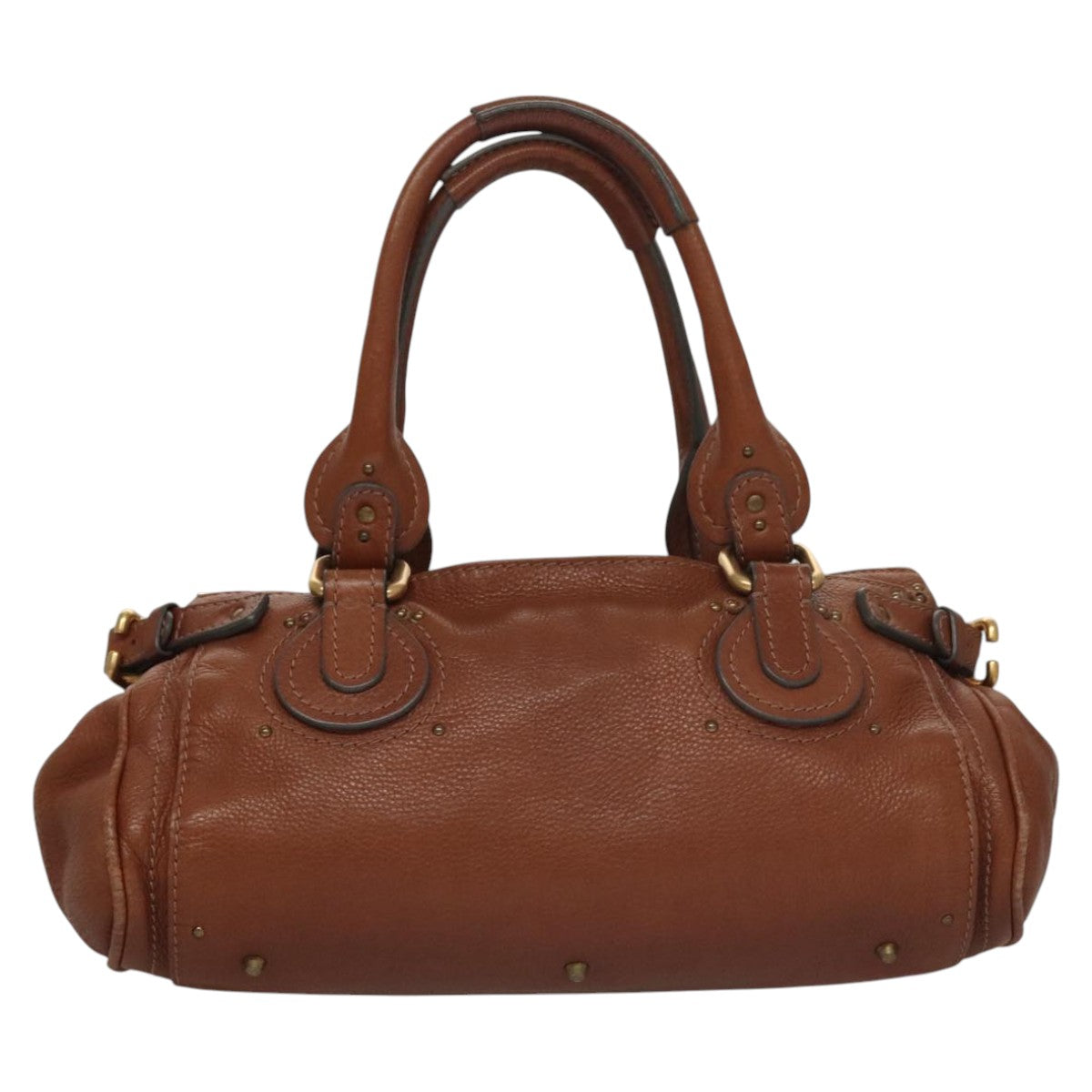 Chloe Paddington Hand Bag Leather Brown Gold Silver 010851 5276 112406
