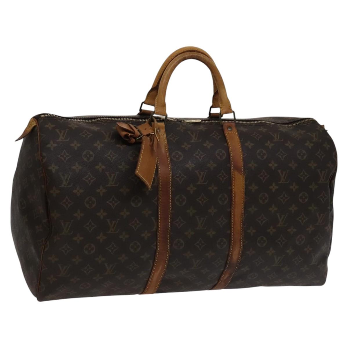 LOUIS VUITTON Monogram Keepall 55 Boston Bag M41424 LV 112507