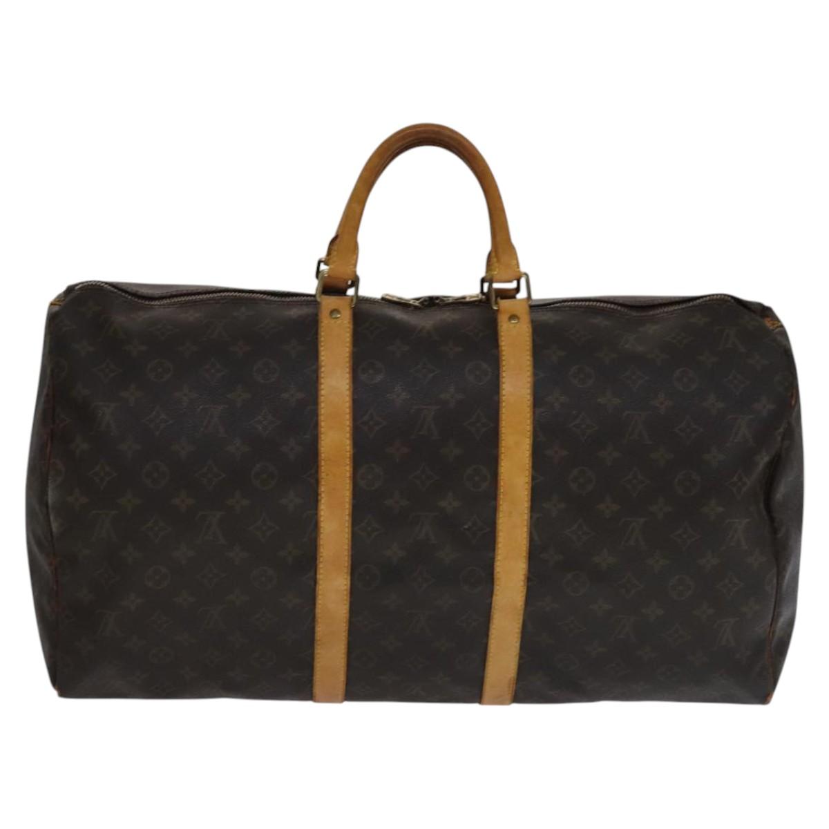 LOUIS VUITTON Monogram Keepall 55 Boston Bag M41424 LV 112510