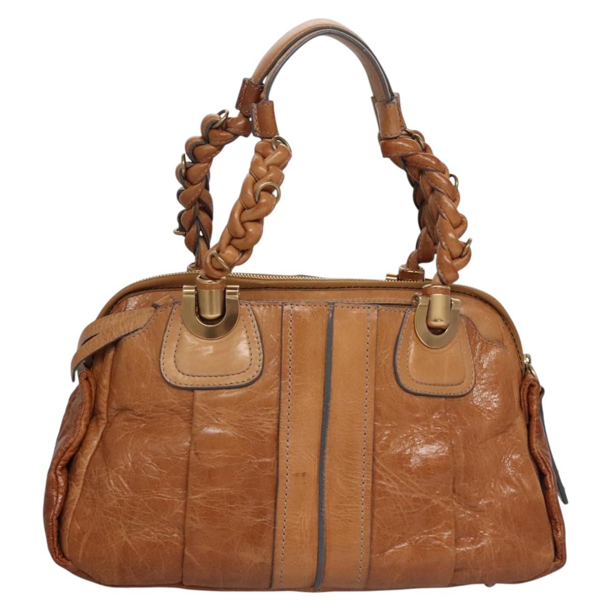 Chloe Hand Bag Leather Brown 113163