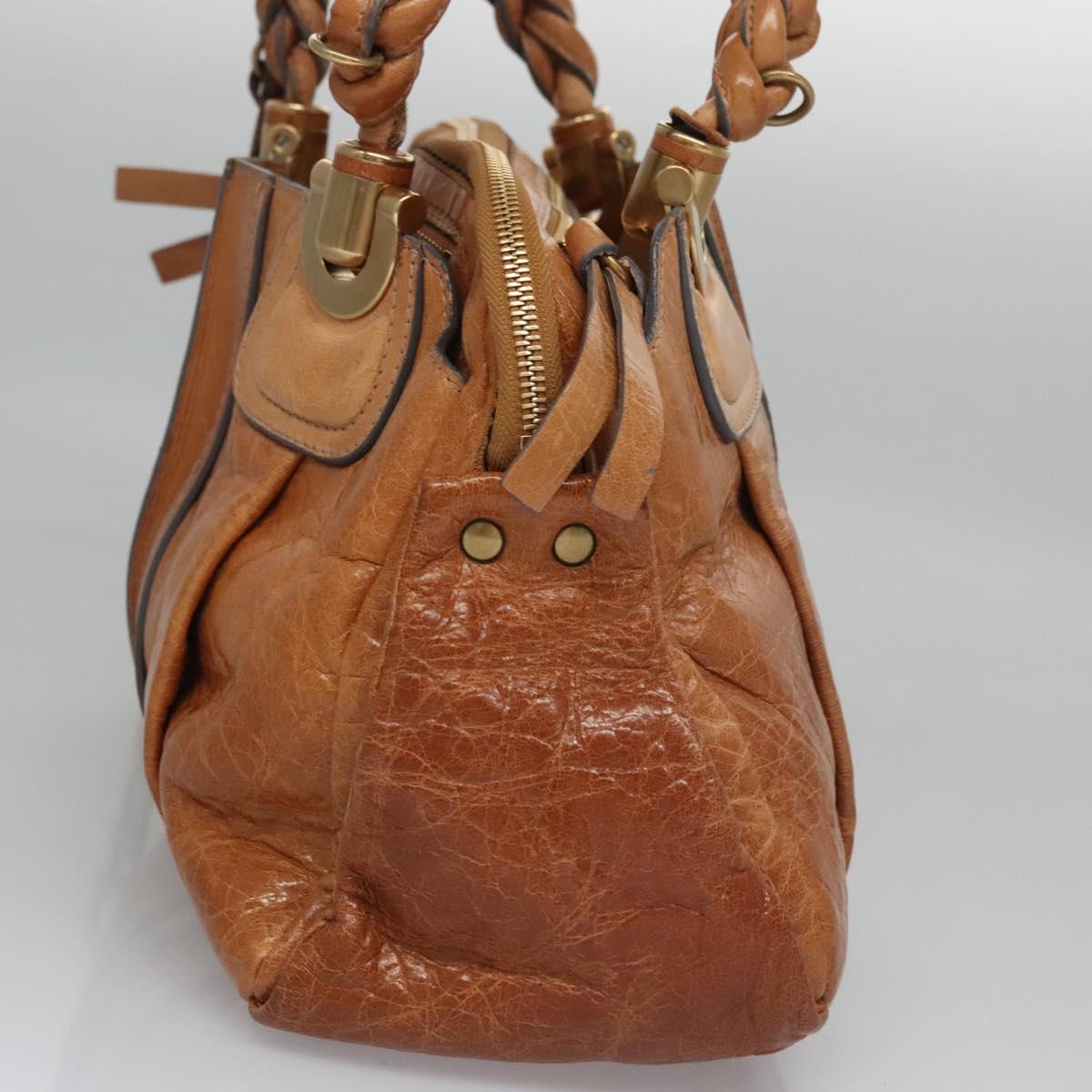 Chloe Hand Bag Leather Brown 113163