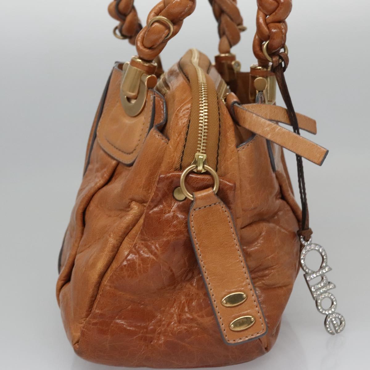 Chloe Hand Bag Leather Brown 113163