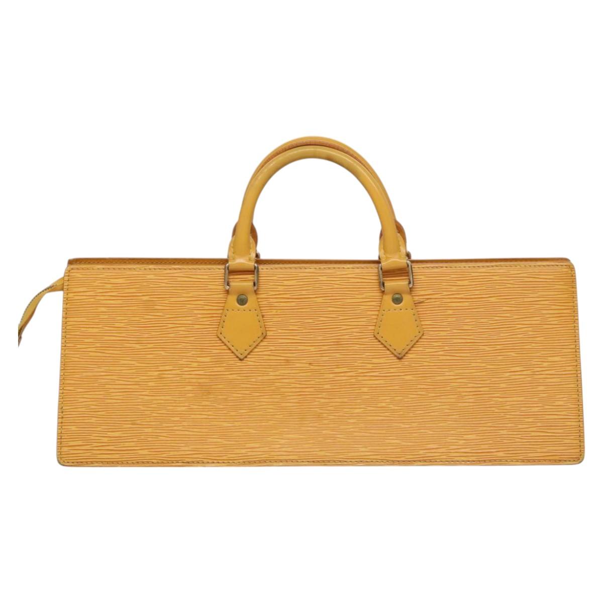 LOUIS VUITTON Epi Sac Triangle Hand Bag Yellow M52099 LV 113173