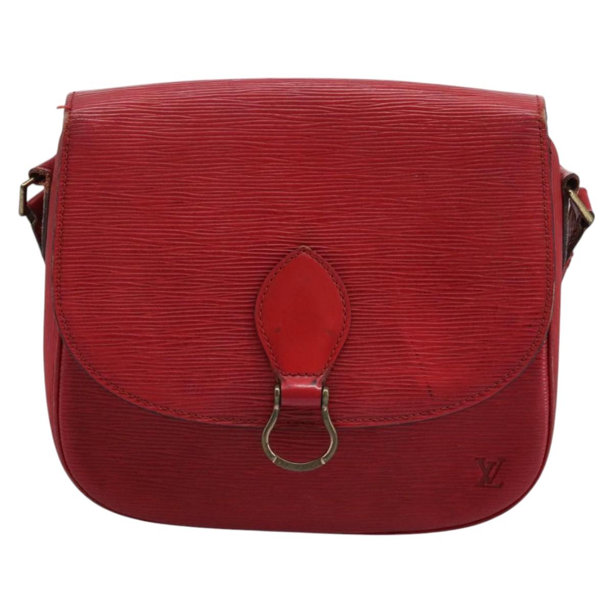 LOUIS VUITTON Epi Saint Cloud GM Shoulder Bag Red M52197 LV 113258