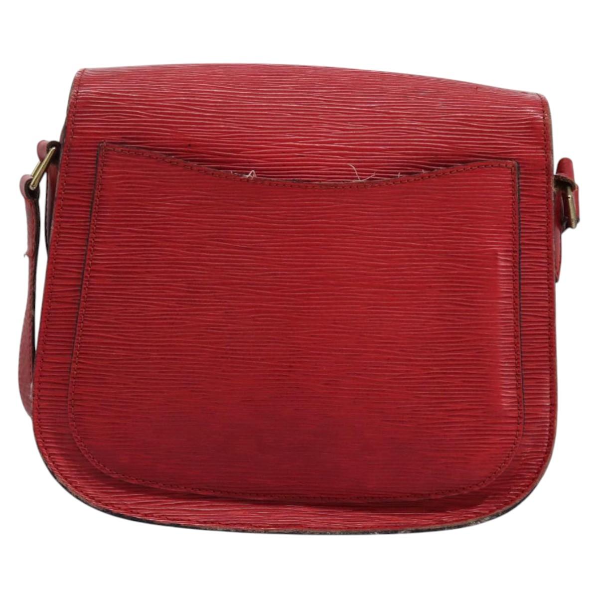 LOUIS VUITTON Epi Saint Cloud GM Shoulder Bag Red M52197 LV 113258