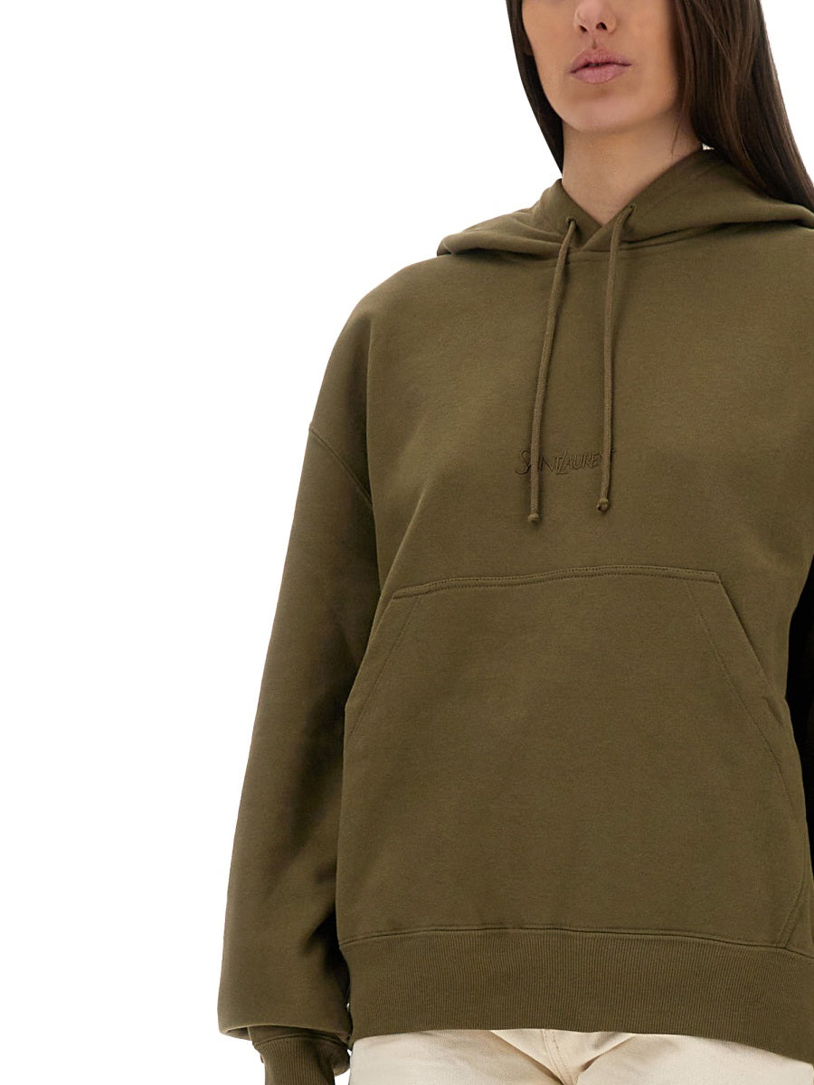 Saint Laurent Women Sweatshirt With Logo
