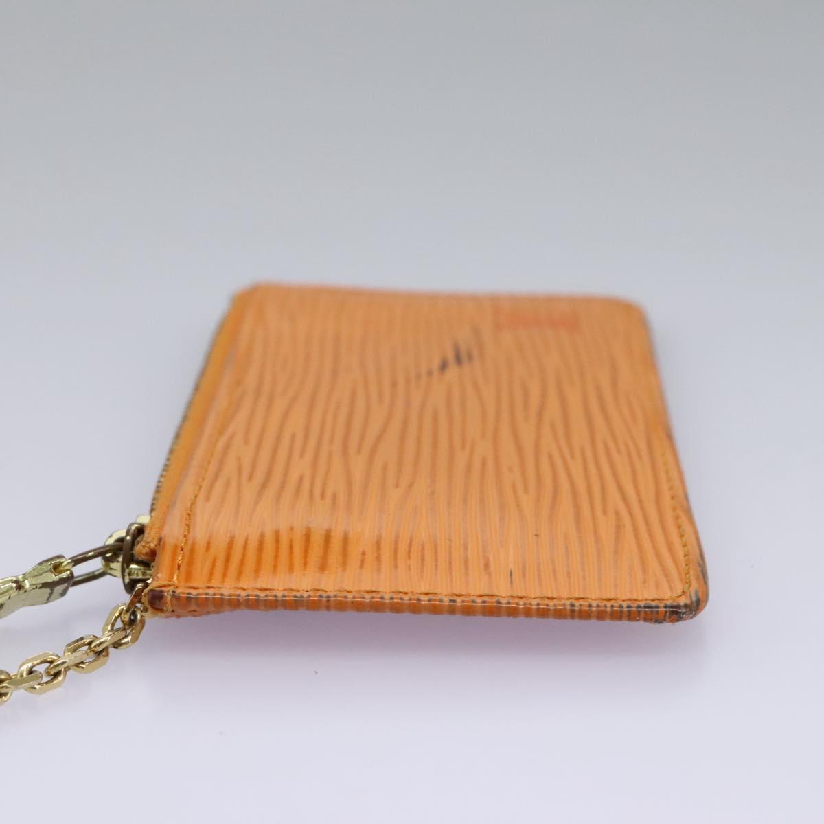 LOUIS VUITTON Epi Pochette Cles Coin Purse Orange Mandarin M6380H LV 113585
