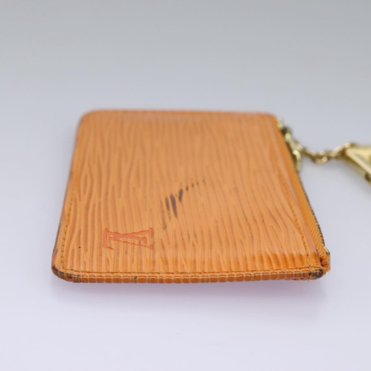 LOUIS VUITTON Epi Pochette Cles Coin Purse Orange Mandarin M6380H LV 113585