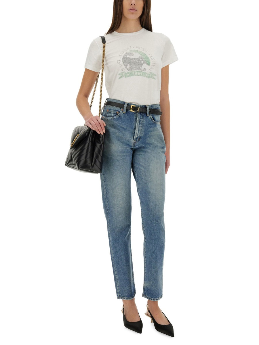 Saint Laurent Women "Music Festival" T-Shirt