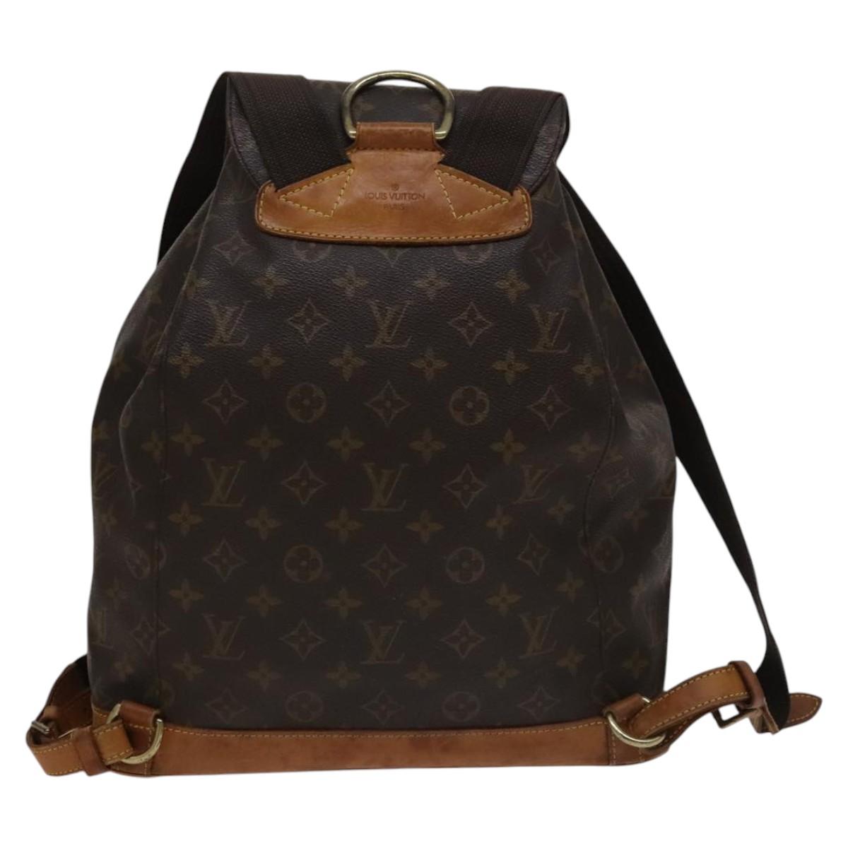 LOUIS VUITTON Monogram Montsouris GM Backpack M51135 LV 113715