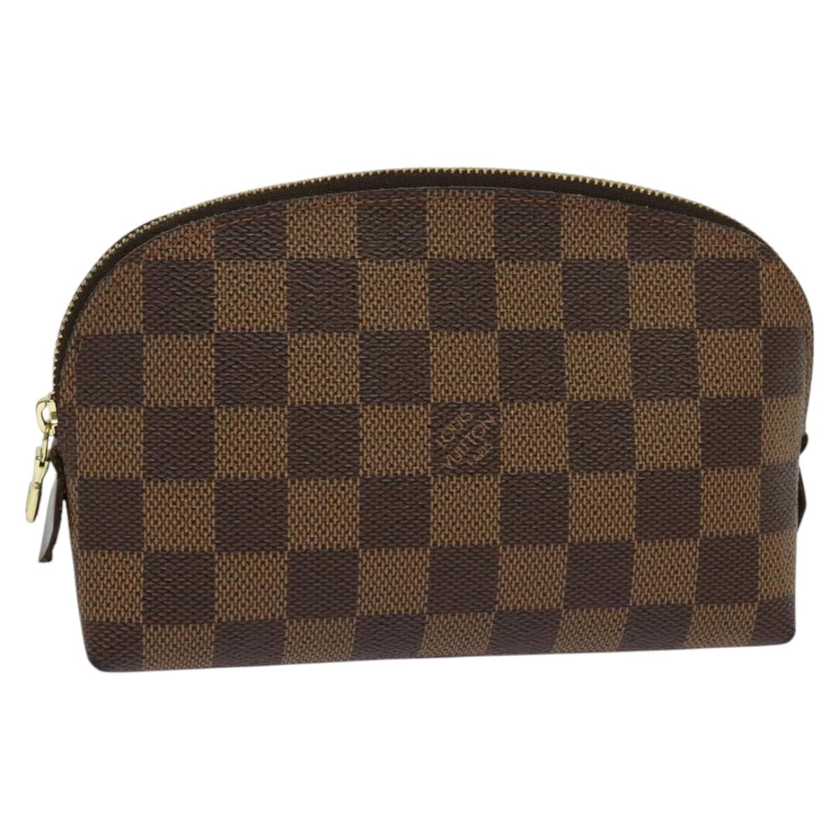 LOUIS VUITTON Damier Ebene Pochette Cosmetic PM Pouch N47516 LV 113791