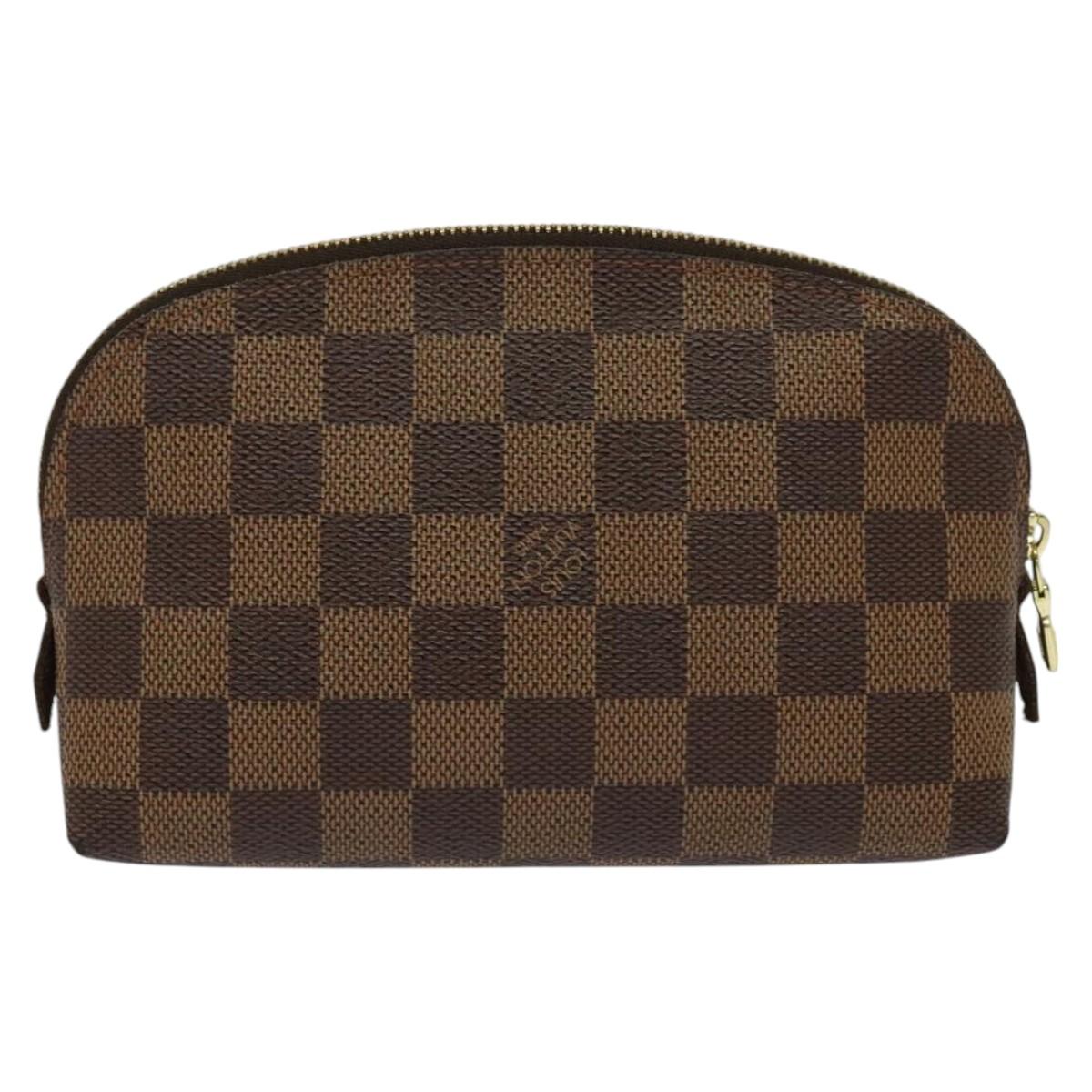 LOUIS VUITTON Damier Ebene Pochette Cosmetic PM Pouch N47516 LV 113791