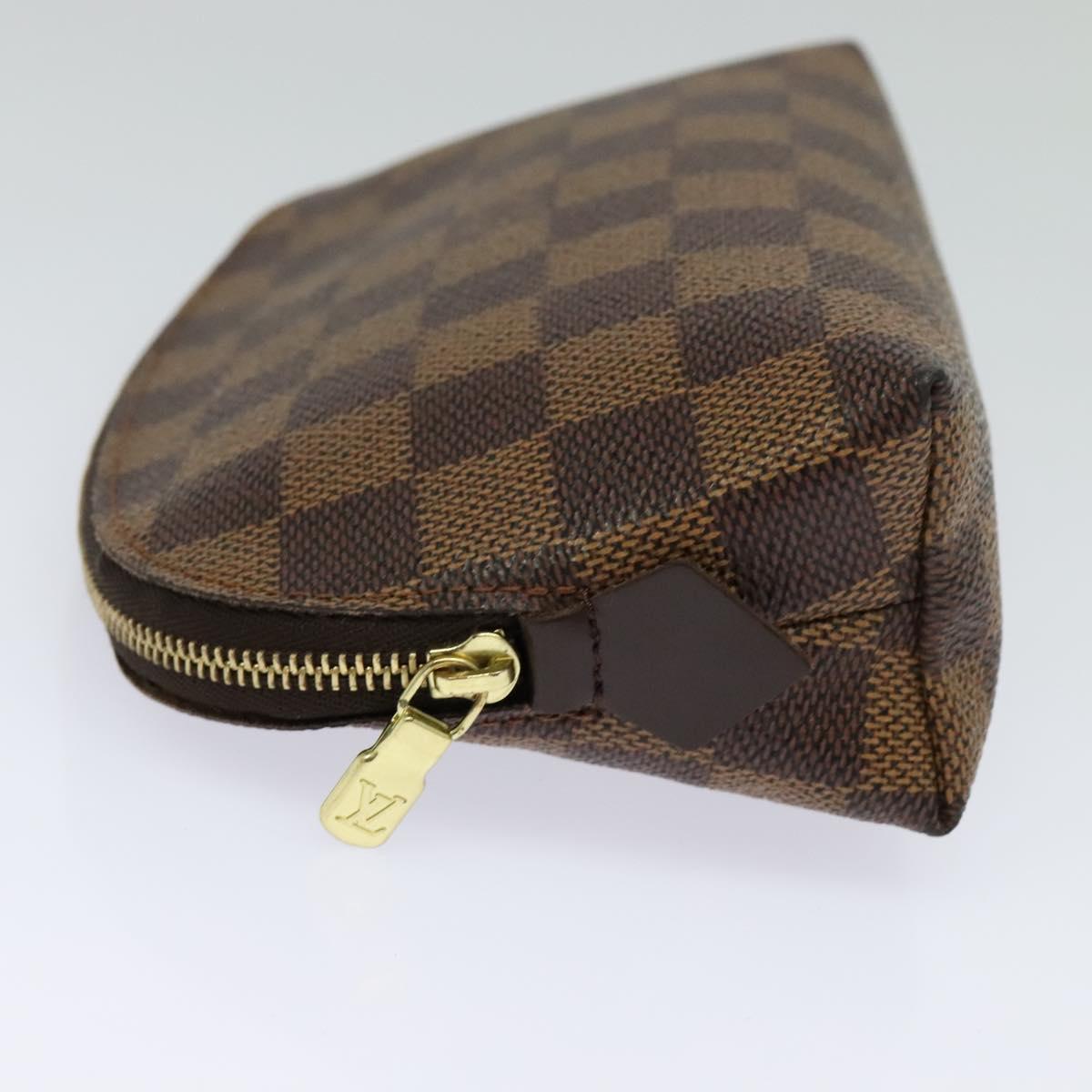 LOUIS VUITTON Damier Ebene Pochette Cosmetic PM Pouch N47516 LV 113791