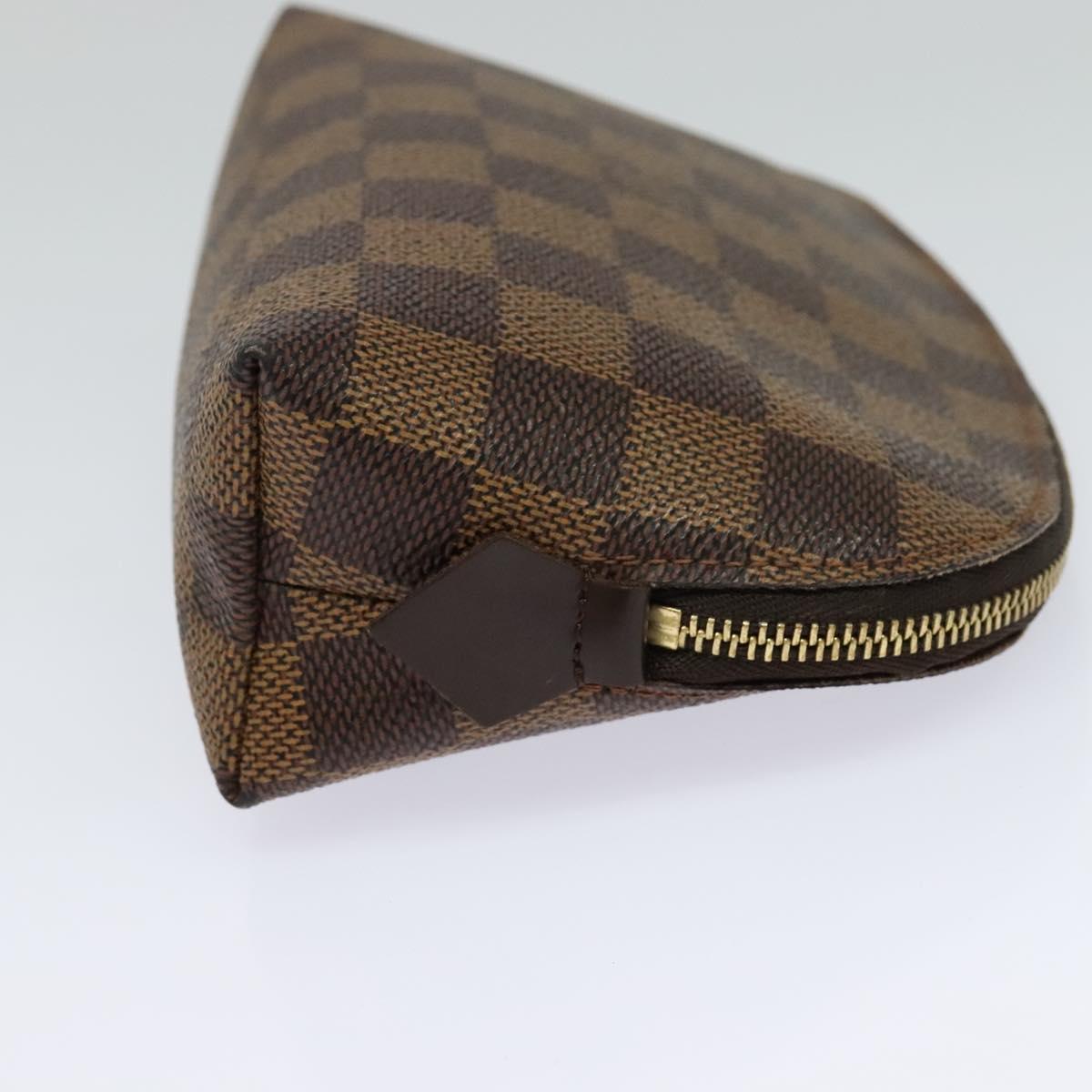 LOUIS VUITTON Damier Ebene Pochette Cosmetic PM Pouch N47516 LV 113791