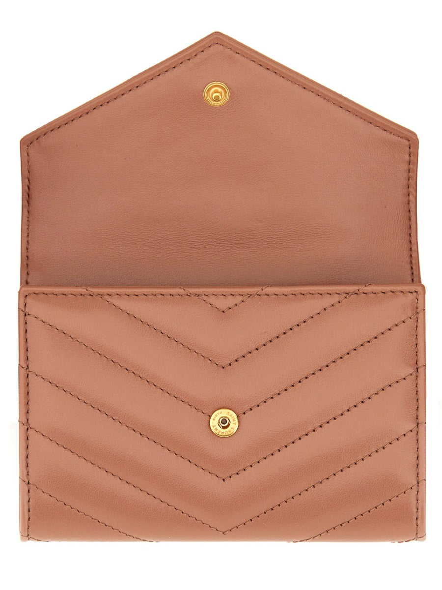 Saint Laurent Women Wallet "Envelope Matelassé Small Cassandre"