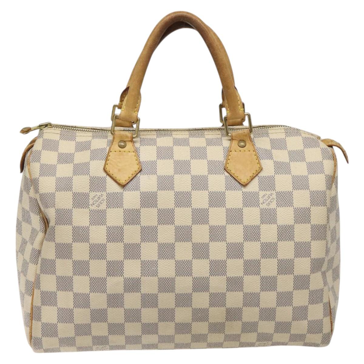 LOUIS VUITTON Damier Azur Speedy 30 Hand Bag N41533 LV 113810