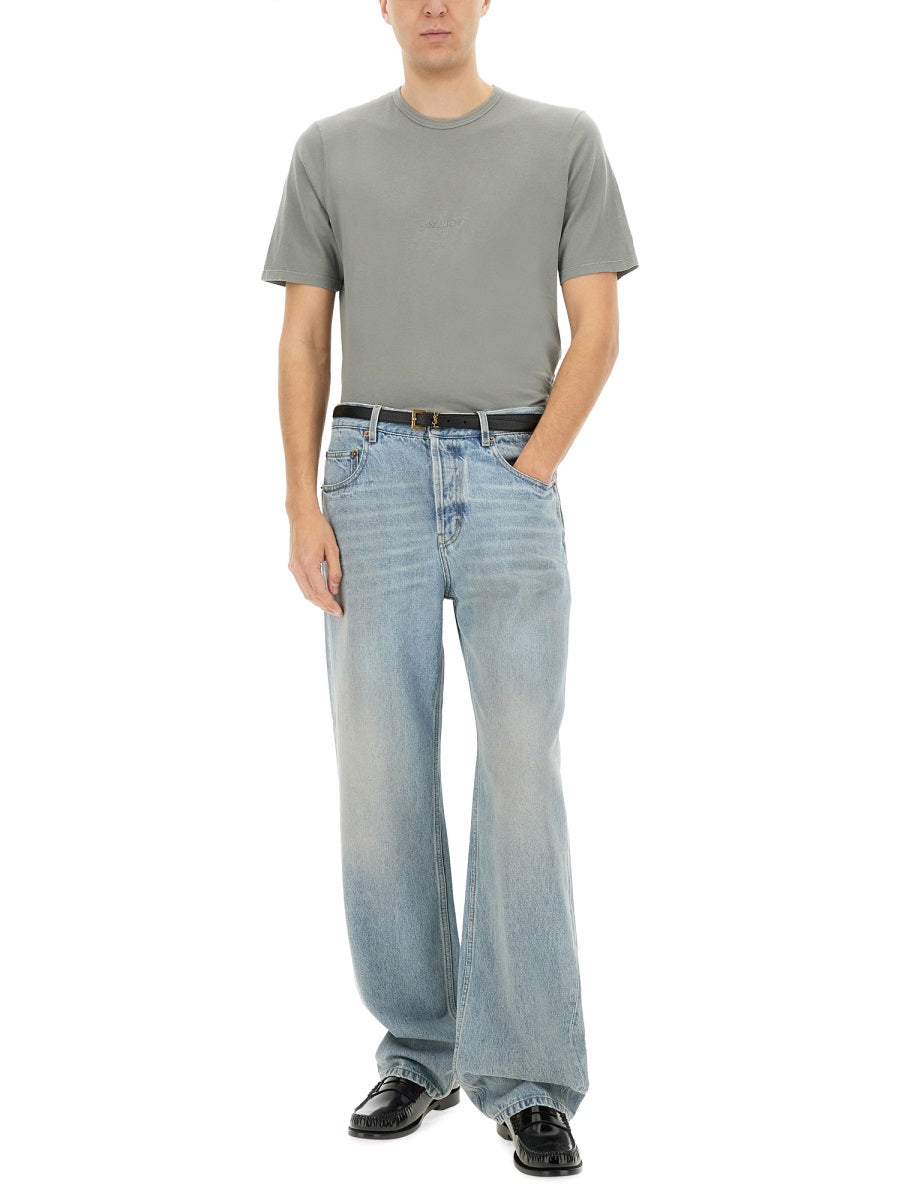 Saint Laurent Men T-Shirt With Logo